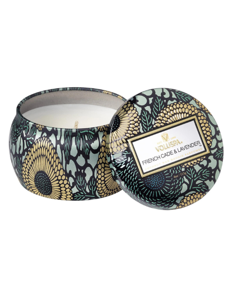 Voluspa Mini Tin Candle in French Cade Lavender by Voluspa