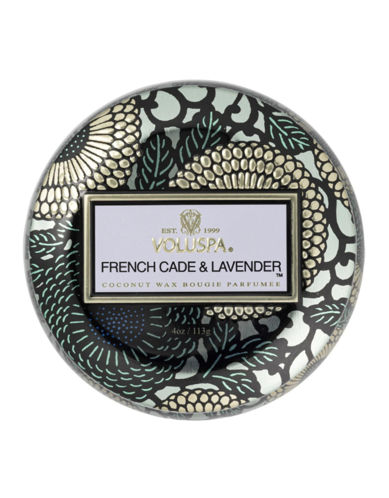 Voluspa Mini Tin Candle in French Cade Lavender by Voluspa