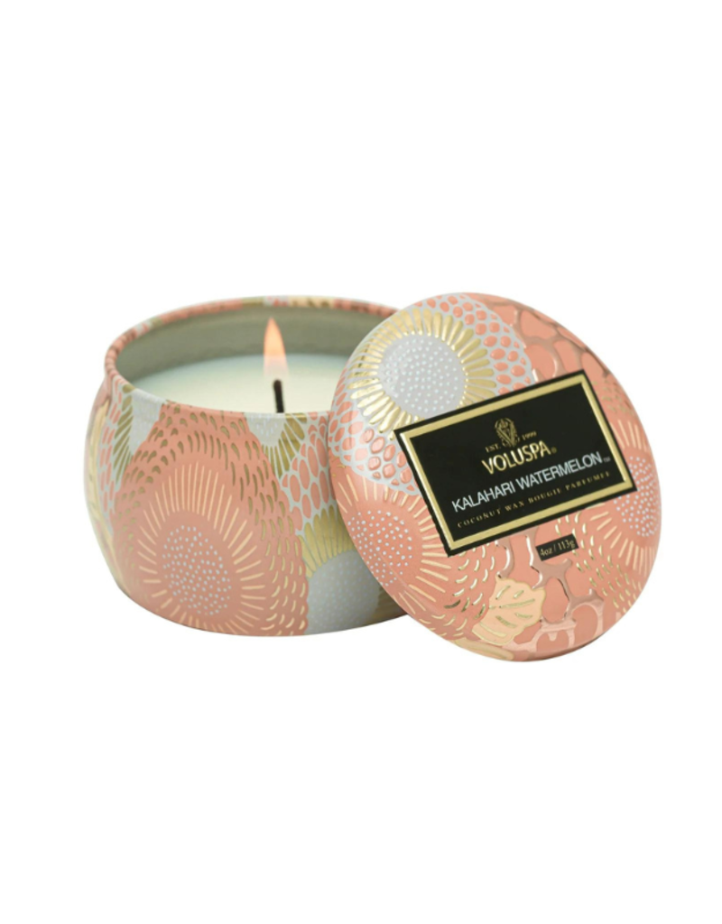 Voluspa Mini Tin Candle in Kalahari Watermelon by Voluspa