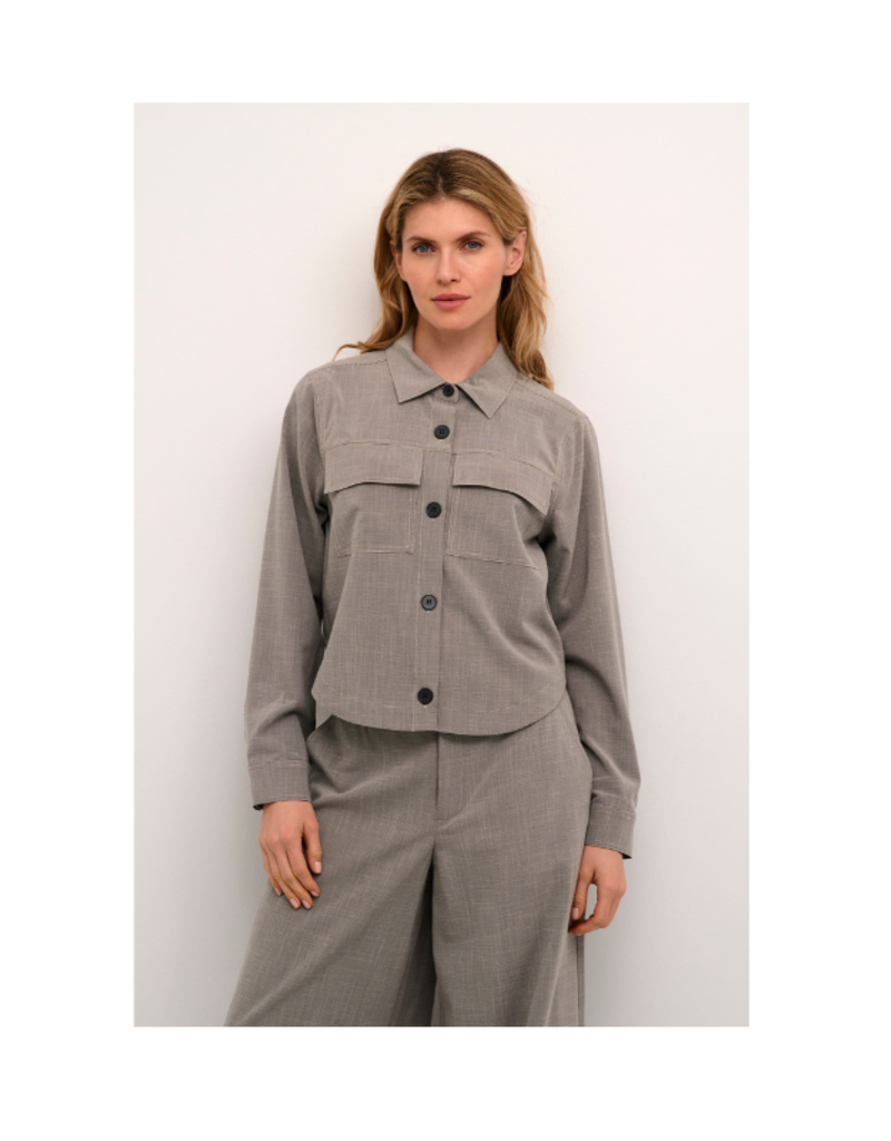 Bartholine Shirt Jacket in Dune Check by Culture