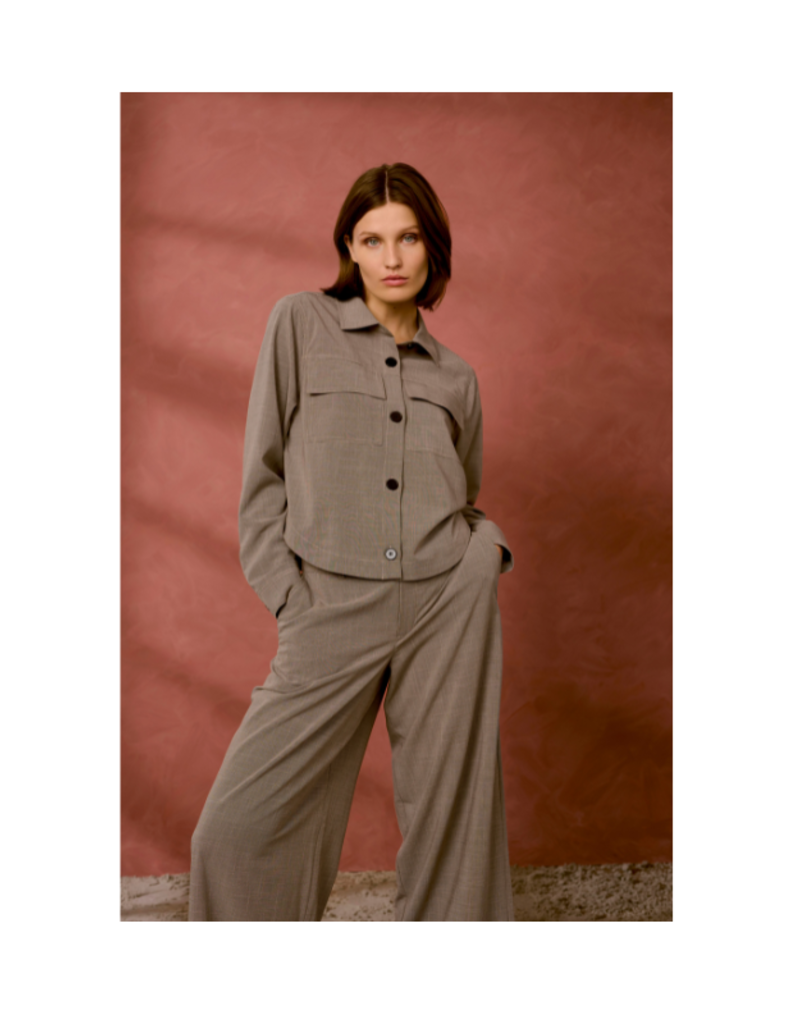 Bartholine Shirt Jacket in Dune Check by Culture