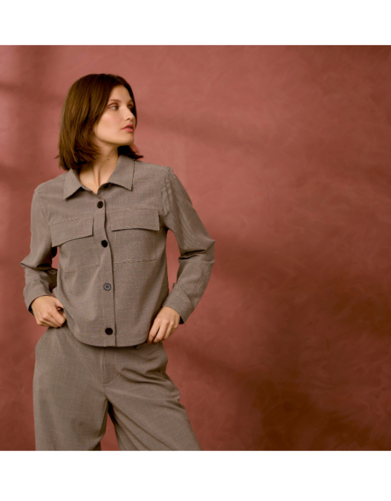 Bartholine Shirt Jacket in Dune Check by Culture