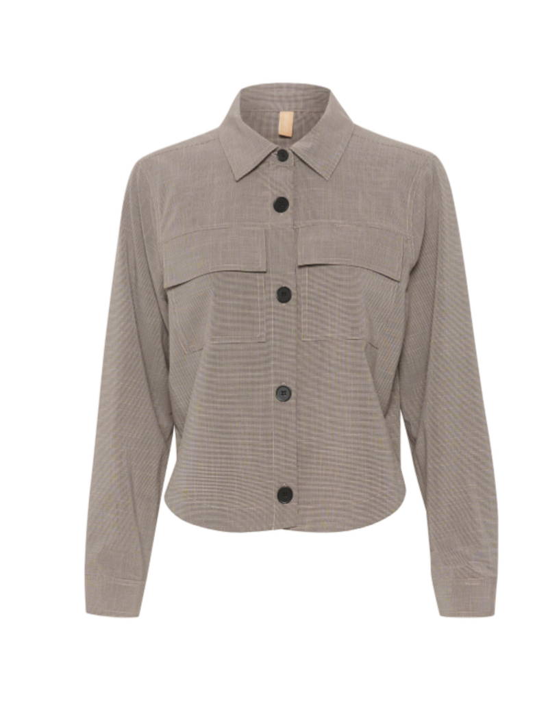 Bartholine Shirt Jacket in Dune Check by Culture