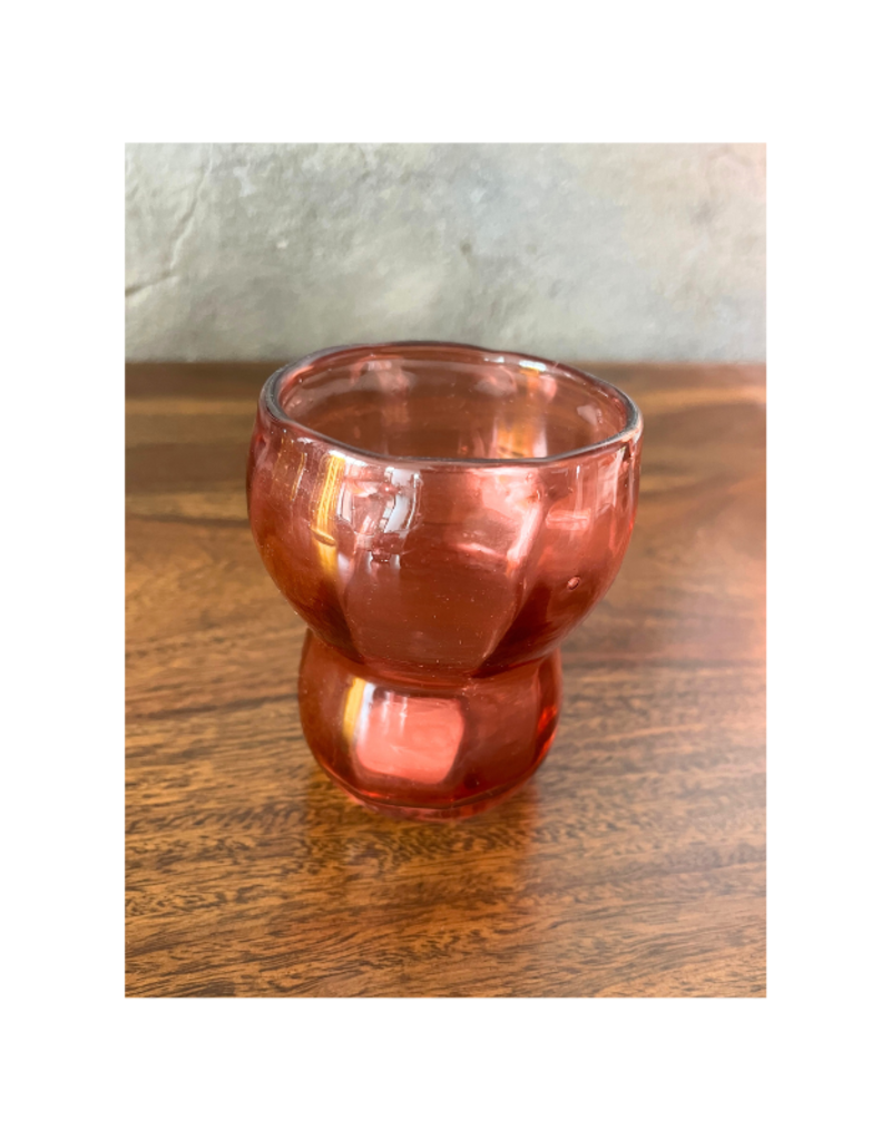 Evara Small Drinking Glass in Peach