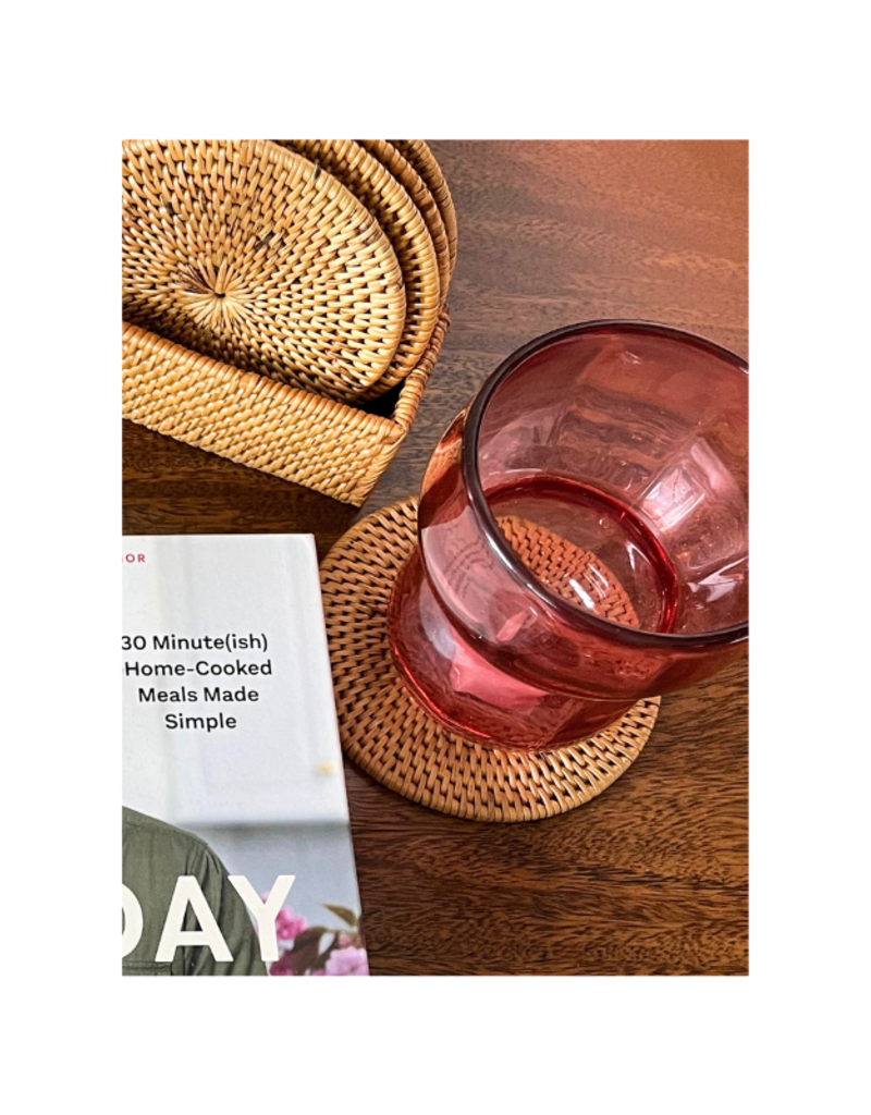 Evara Small Drinking Glass in Peach