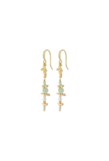 PILGRIM Cloud Earrings in Gold Multi by Pilgrim