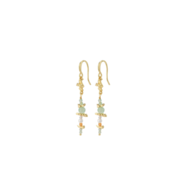 PILGRIM Cloud Earrings in Gold Multi by Pilgrim