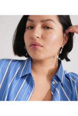 PILGRIM Force Large Hoop Earrings in White by Pilgrim