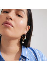 PILGRIM Force Large Hoop Earrings in White by Pilgrim