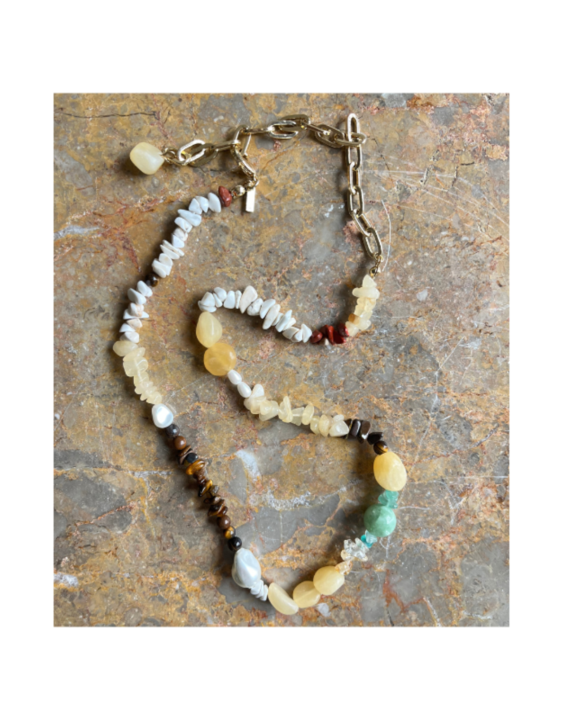 PILGRIM Cloud Necklace in Gold Multi by Pilgrim