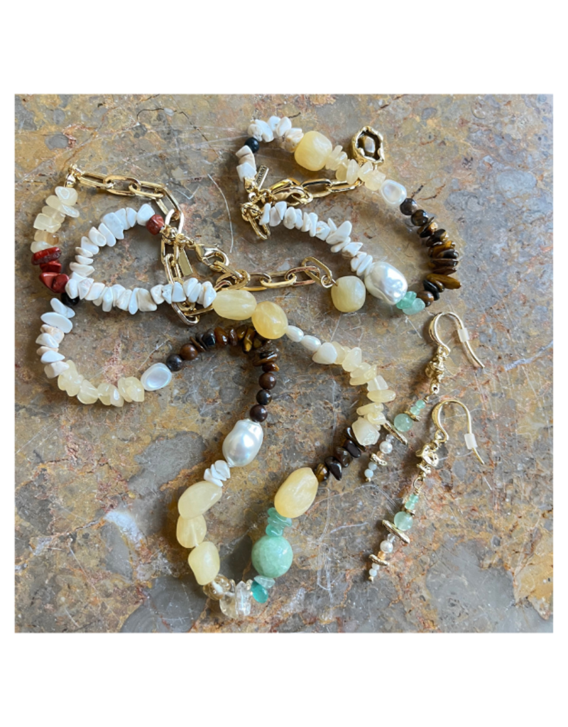 PILGRIM Cloud Earrings in Gold Multi by Pilgrim