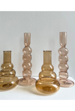 Indaba Trading Glass Candle Stick in Sorbet