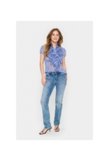 Saint Tropez Lilja Crinkle Shirt in Surf Ditsy by Saint Tropez