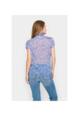 Saint Tropez Lilja Crinkle Shirt in Surf Ditsy by Saint Tropez
