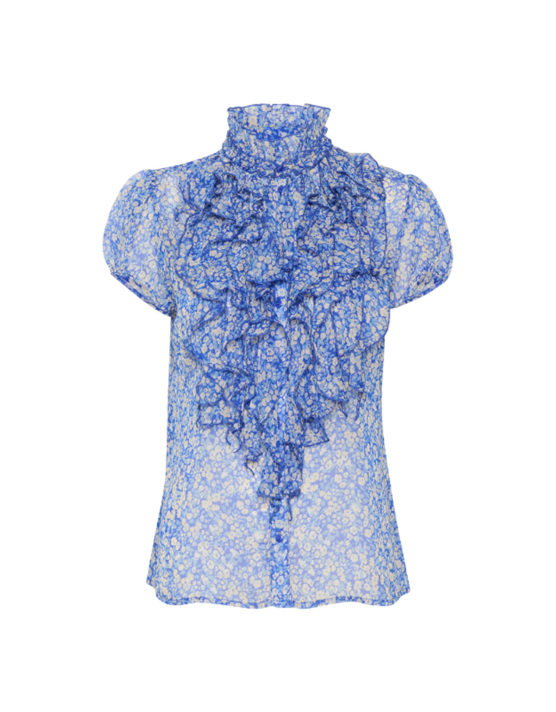 Saint Tropez Lilja Crinkle Shirt in Surf Ditsy by Saint Tropez
