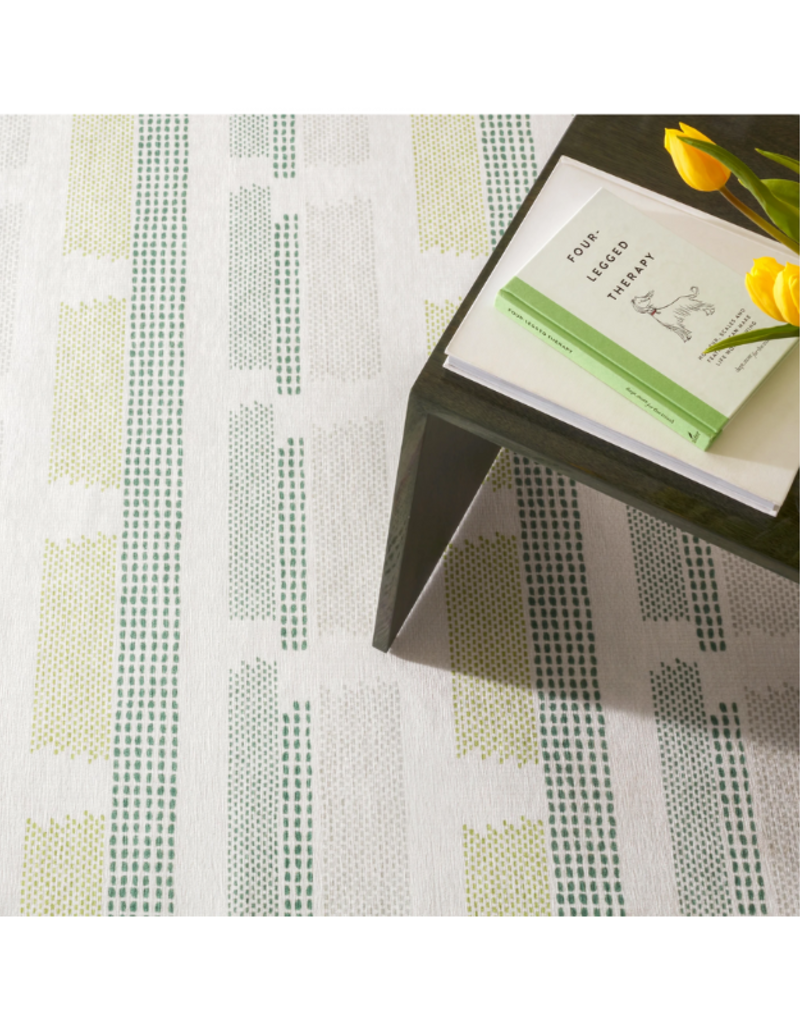 Dash & Albert Dash & Albert Machine Washable Tread Lightly Green Rug 3x5