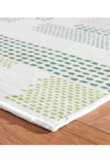 Dash & Albert Dash & Albert Machine Washable Tread Lightly Green Rug 3x5