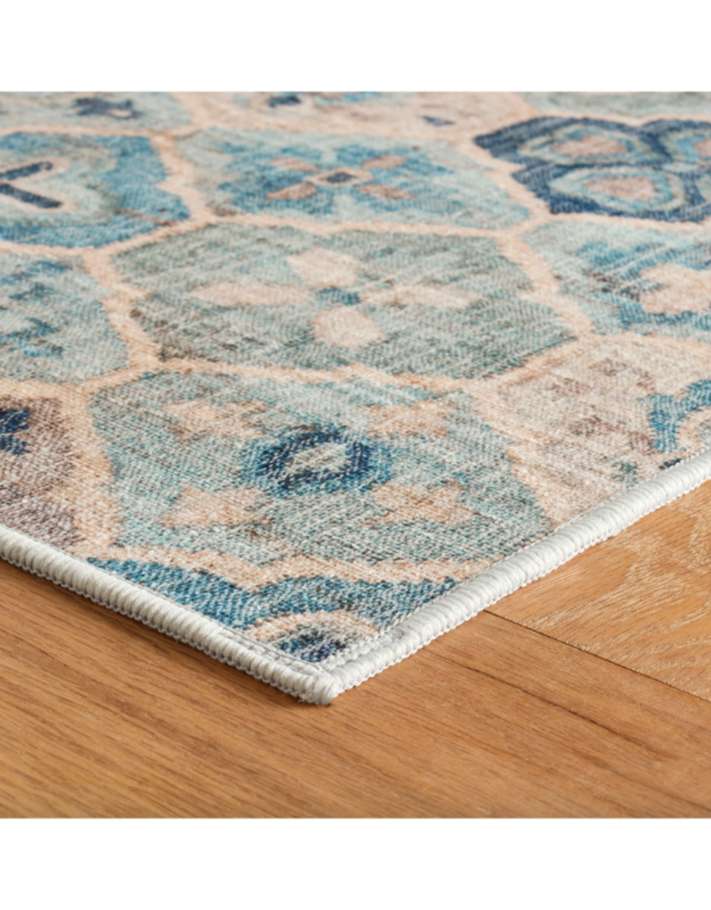 Dash & Albert Dash & Albert Machine Washable Pali Blue Rug Runner 2'6" x 8'