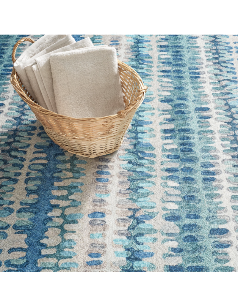 Dash & Albert Dash & Albert Machine Washable Paint Chip Blue Rug 3x5