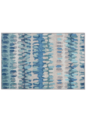 Dash & Albert Dash & Albert Machine Washable Paint Chip Blue Rug 3x5