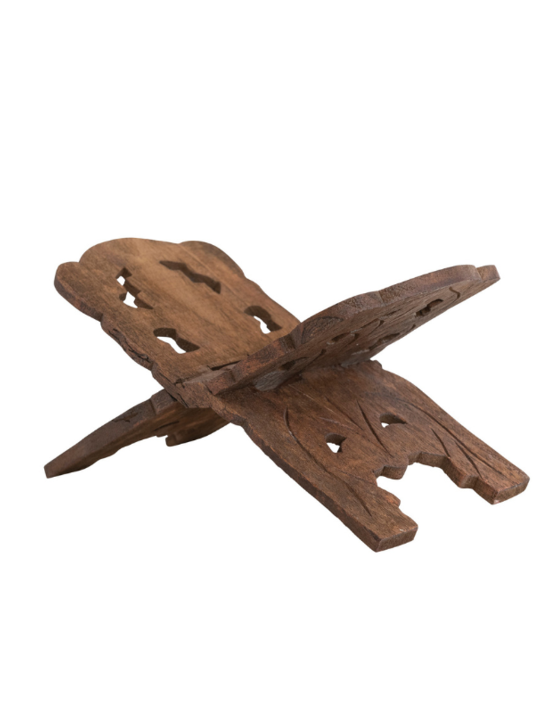 Creative Co-Op Walnut Wood Folding Book Holder