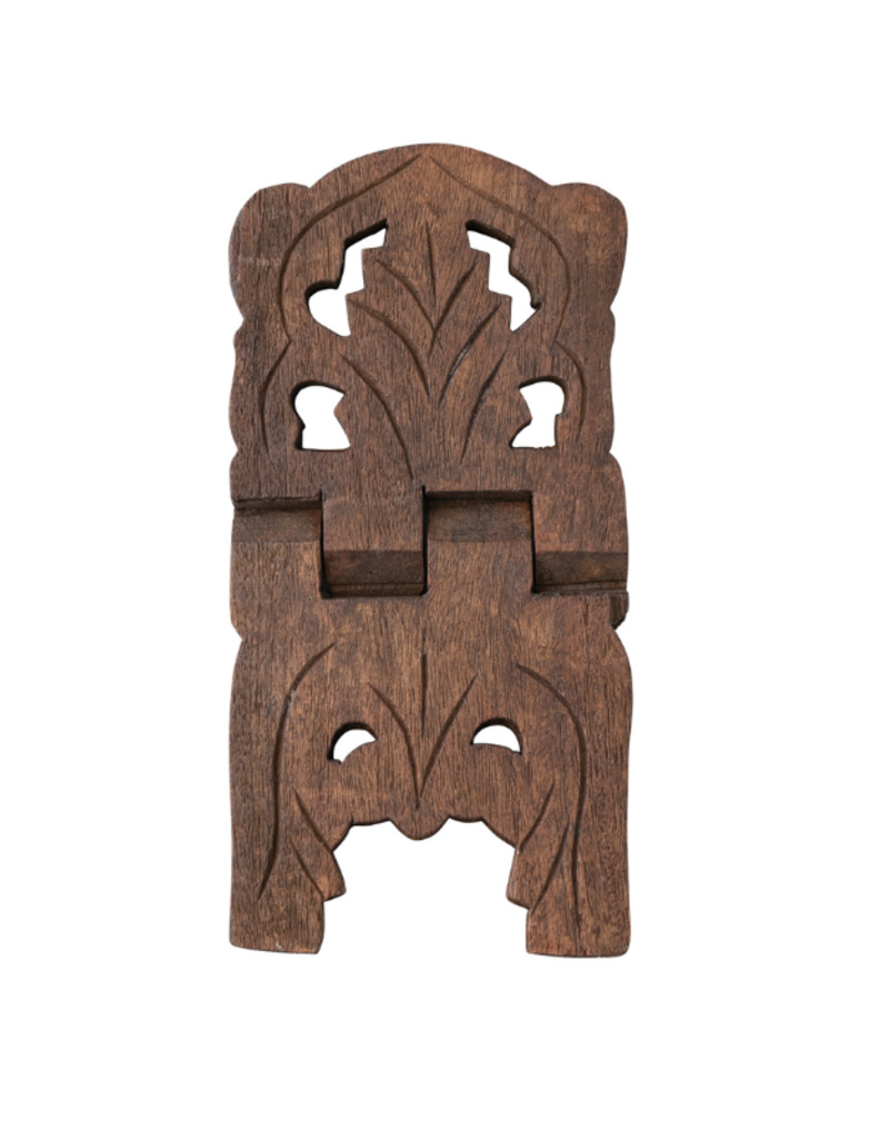 Creative Co-Op Walnut Wood Folding Book Holder