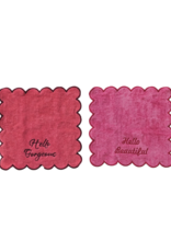 Creative Co-Op "Hello..." Set of 2 Terry Wash Cloths