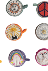 Creative Co-Op Embroidered Felt Tape Measure