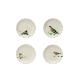 Creative Co-Op Bird on Branch Stoneware Dish