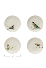Creative Co-Op Bird on Branch Stoneware Dish