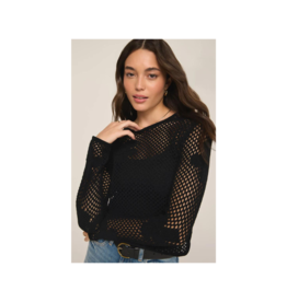 Z Supply LAST ONE - XS - Blossom Floral Sweater in Black by Z Supply