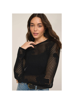 Z Supply LAST ONE - XS - Blossom Floral Sweater in Black by Z Supply