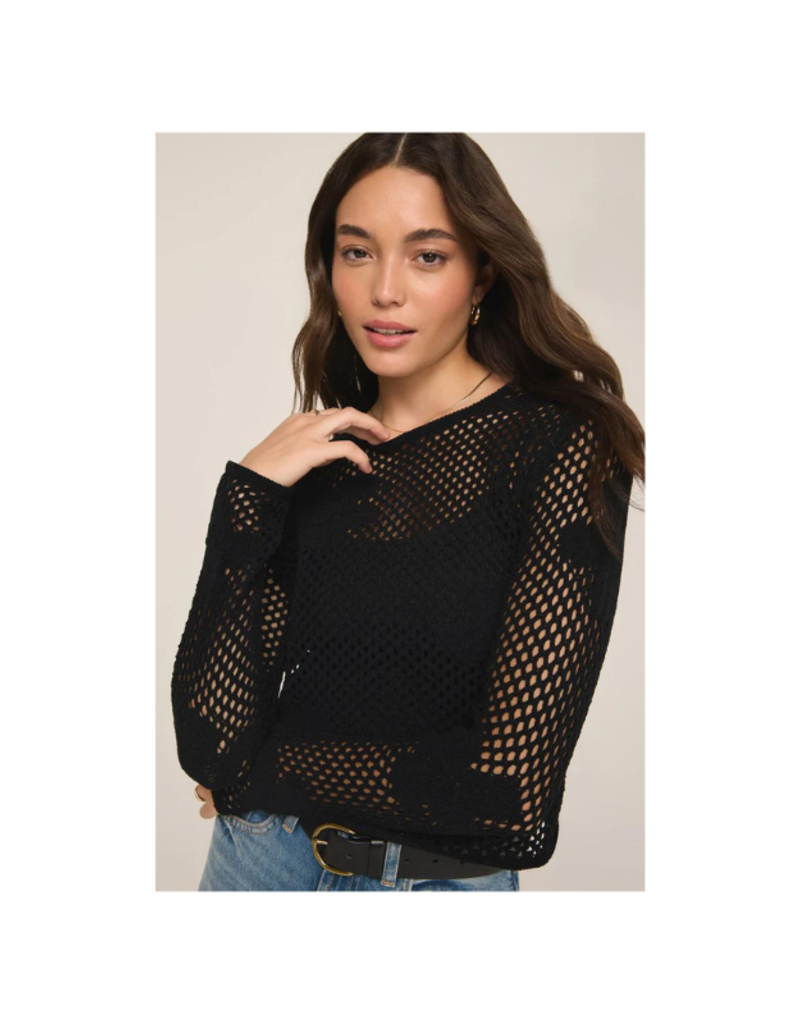 Z Supply Blossom Floral Sweater in Black by Z Supply