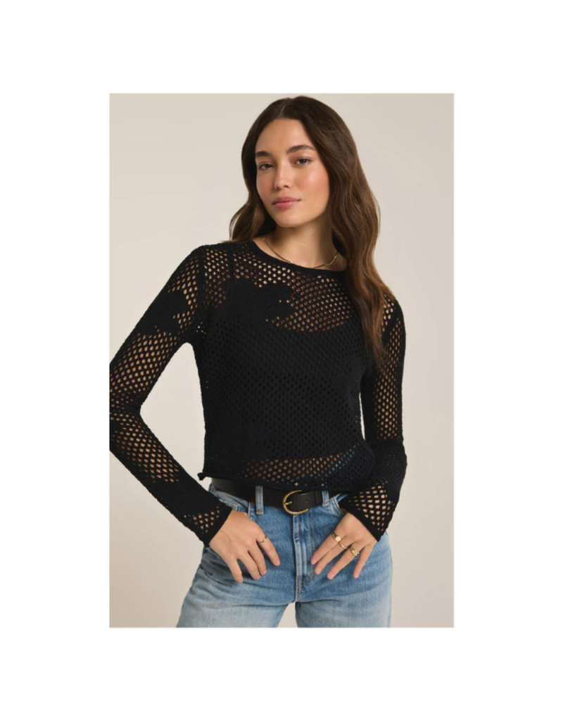 Z Supply Blossom Floral Sweater in Black by Z Supply