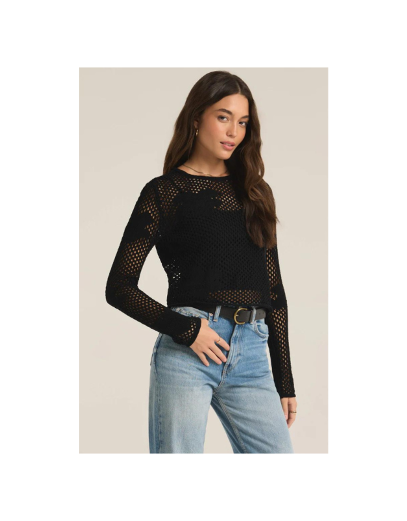 Z Supply LAST ONE - XS - Blossom Floral Sweater in Black by Z Supply