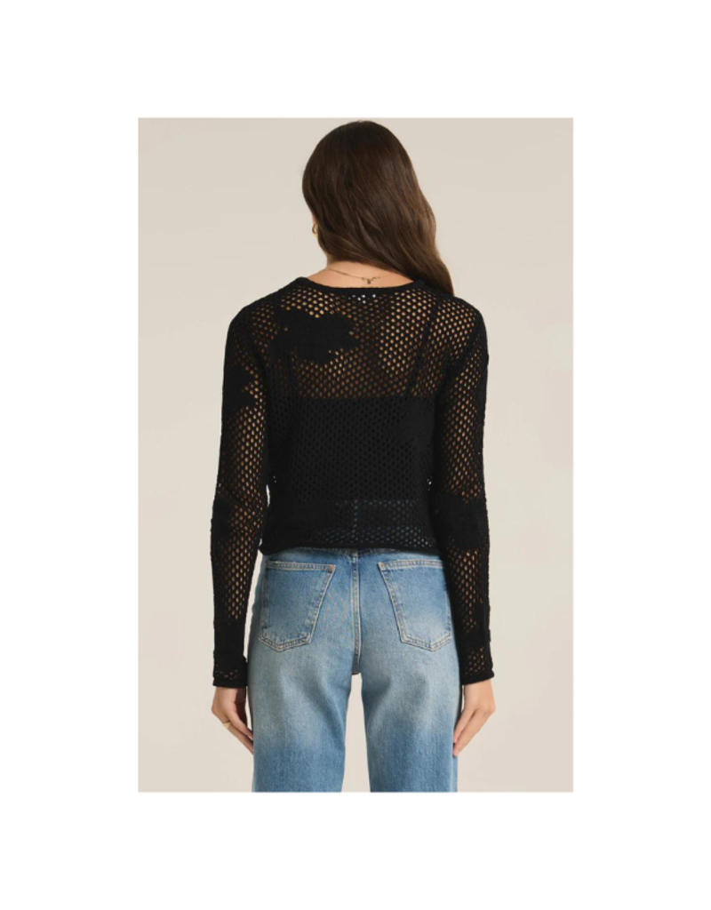Z Supply Blossom Floral Sweater in Black by Z Supply