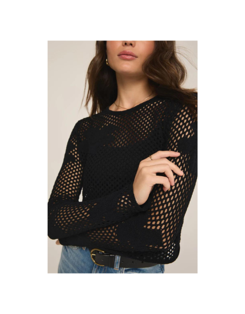 Z Supply Blossom Floral Sweater in Black by Z Supply