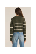 Z Supply LAST ONE - XL - Milan Stripe Sweater in Grape Leaf by Z Supply
