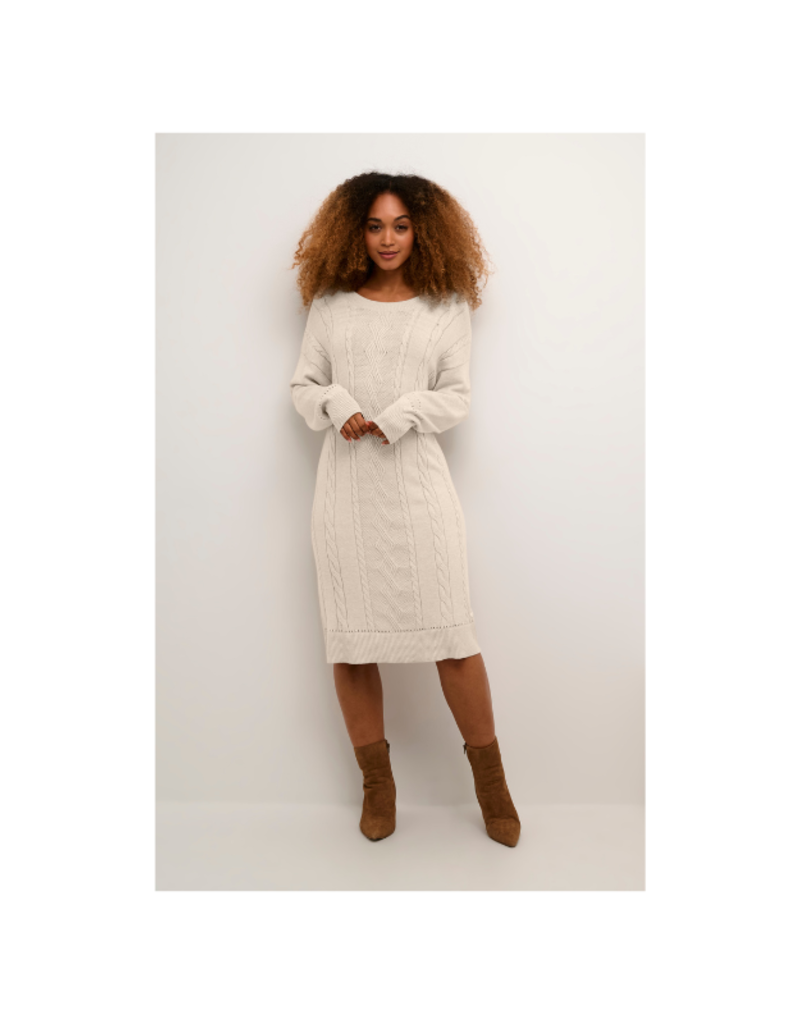 Cream Dela Knit Dress in Oat Melange by Cream