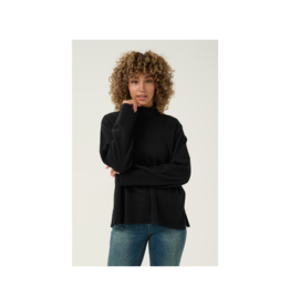 Cream Anva Rollneck Pullover in Pitch Black by Cream