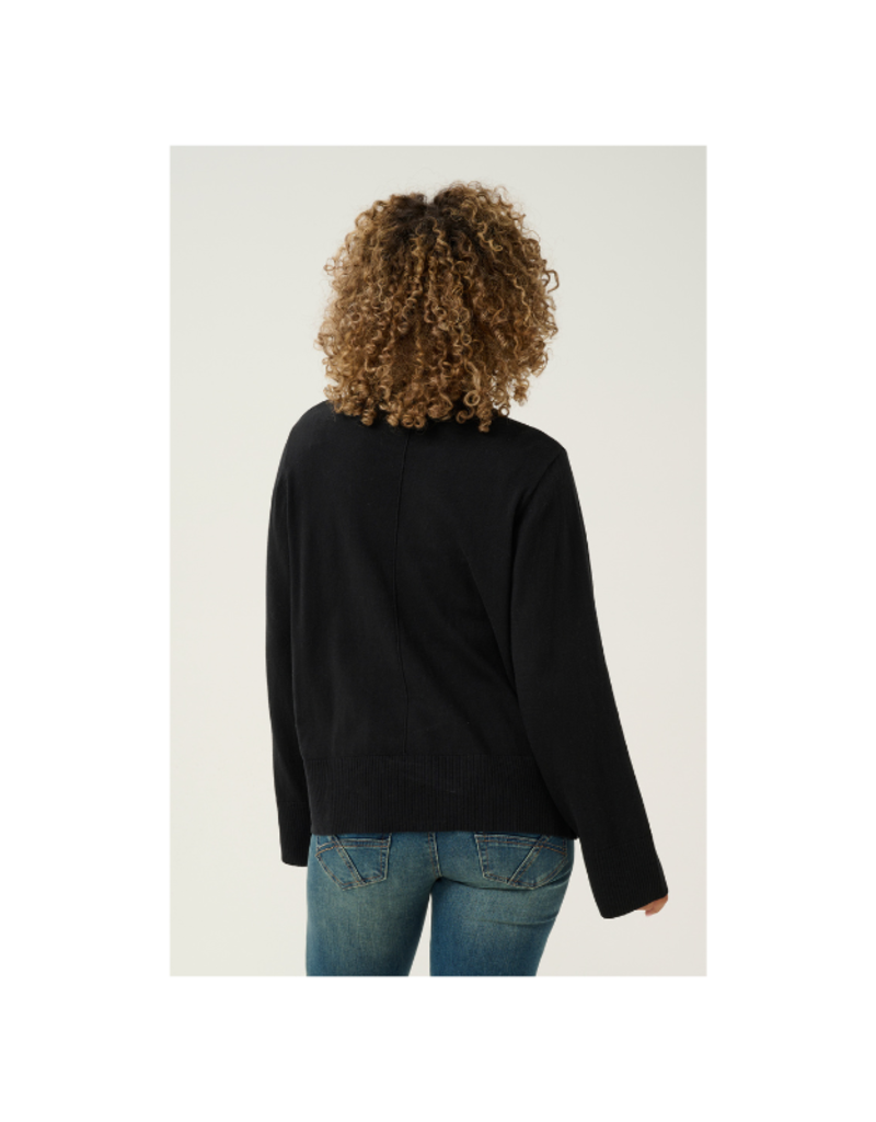 Cream Anva Rollneck Pullover in Pitch Black by Cream