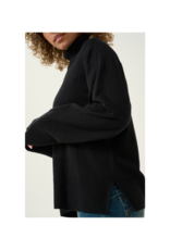 Cream Anva Rollneck Pullover in Pitch Black by Cream