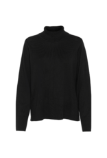 Cream Anva Rollneck Pullover in Pitch Black by Cream