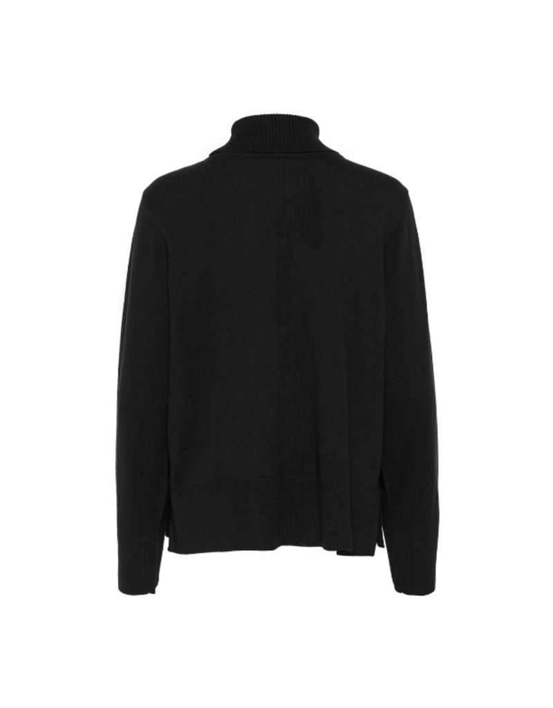 Cream Anva Rollneck Pullover in Pitch Black by Cream