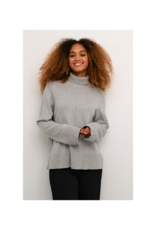 Cream Anva Rollneck Pullover in Grey Melange by Cream