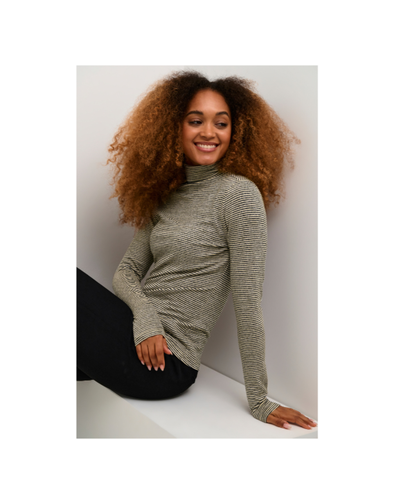 Cream LAST ONE - L - Amma Portabella Turtleneck in Black by Cream
