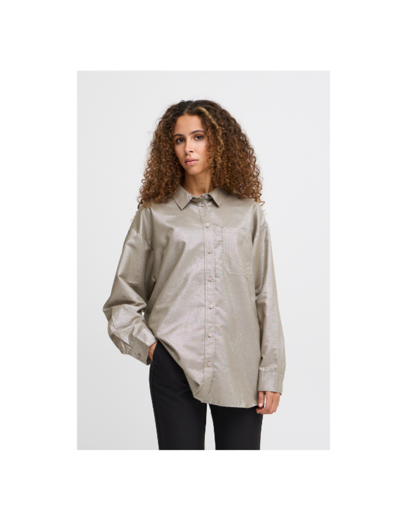 ICHI LAST ONE - SIZE 36 (S) - Houlo Shirt in Champagne Silver by ICHI