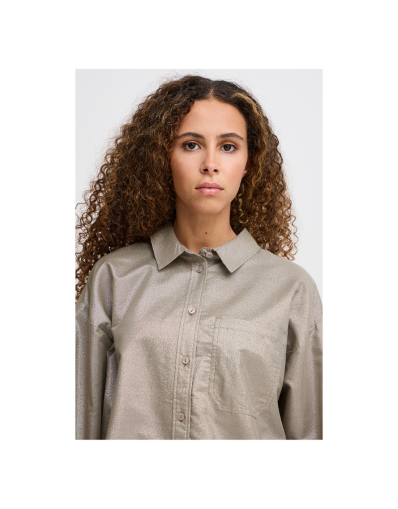 ICHI LAST ONE - SIZE 36 (S) - Houlo Shirt in Champagne Silver by ICHI