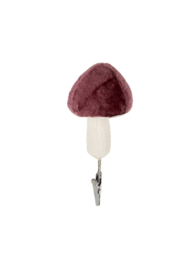 Indaba Trading Mushroom Ornament Clip in Plum
