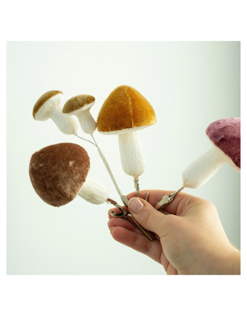 Indaba Trading Mushroom Ornament Clip in Plum